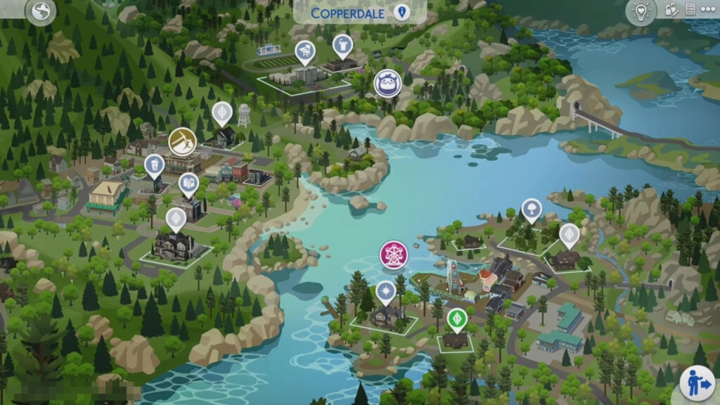 Copperdale-mapa