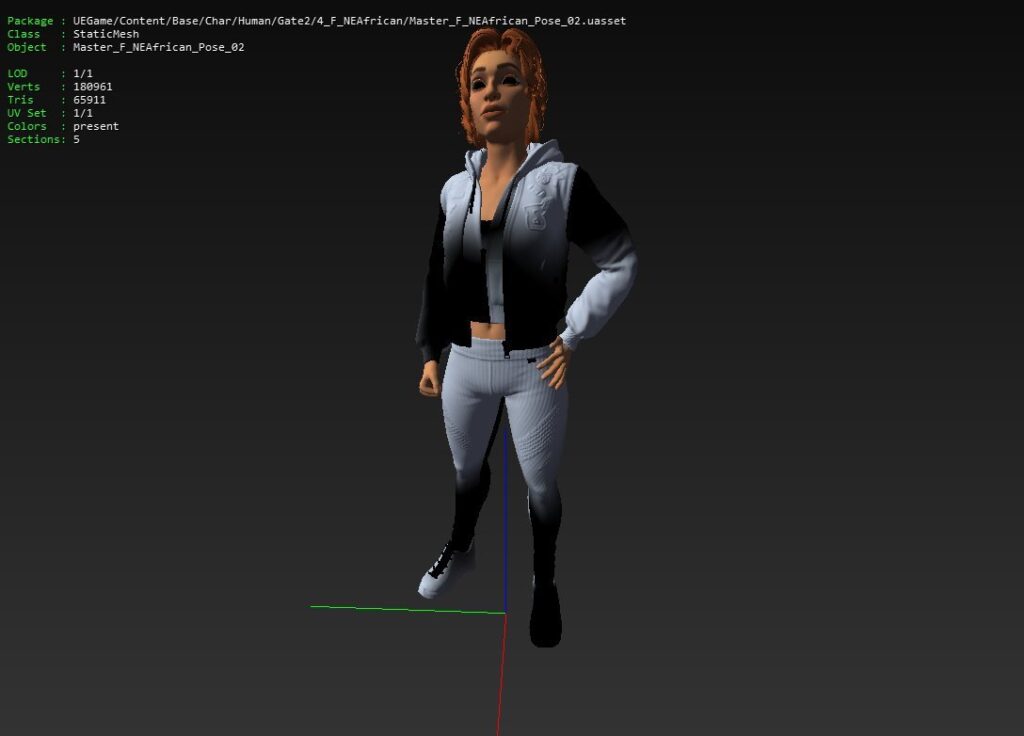 Imagem do The Sims 5 beta. Em comparação com o The Sims 4 estes Sims não tem olhos. As texturas são interessantes e os tecidos se sobrepõem ao modelo 3D. Uma interface gráfica é mostrada.