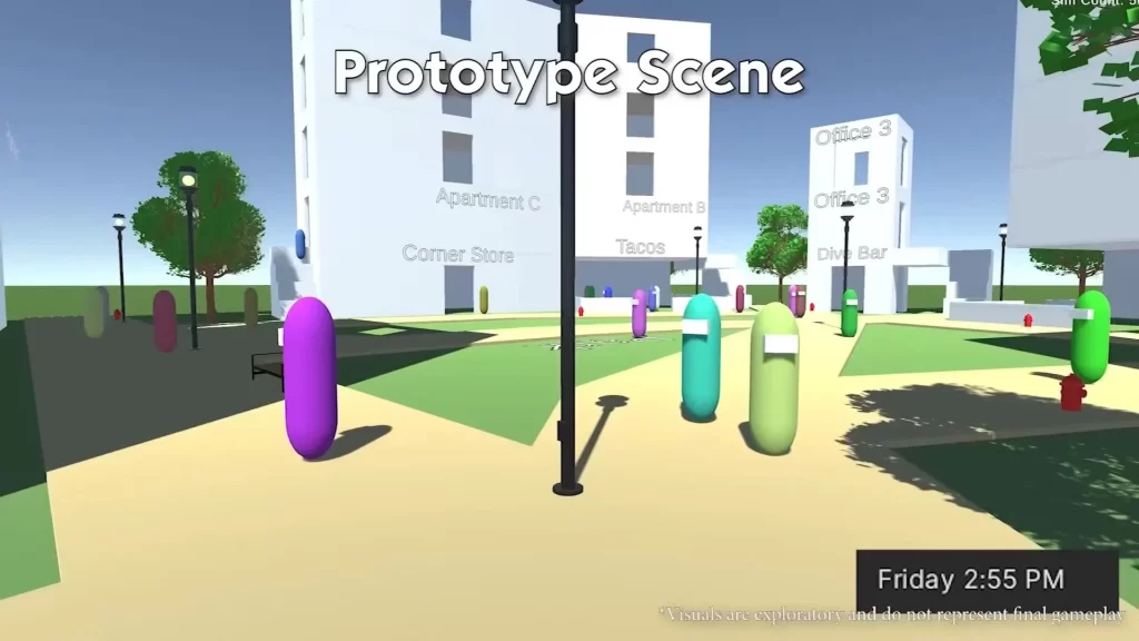 Protótipo de simulação de vizinhança e rotina dos Sims
