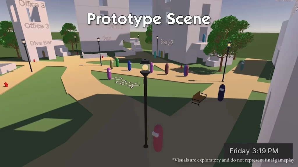 Protótipo de simulação de vizinhança e rotina dos Sims
