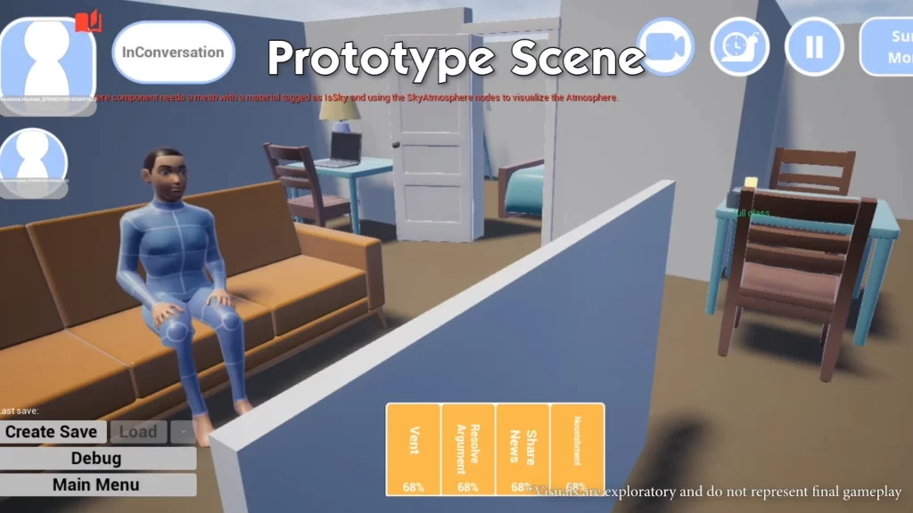Protótipo de simulação básica dos Novos Sims